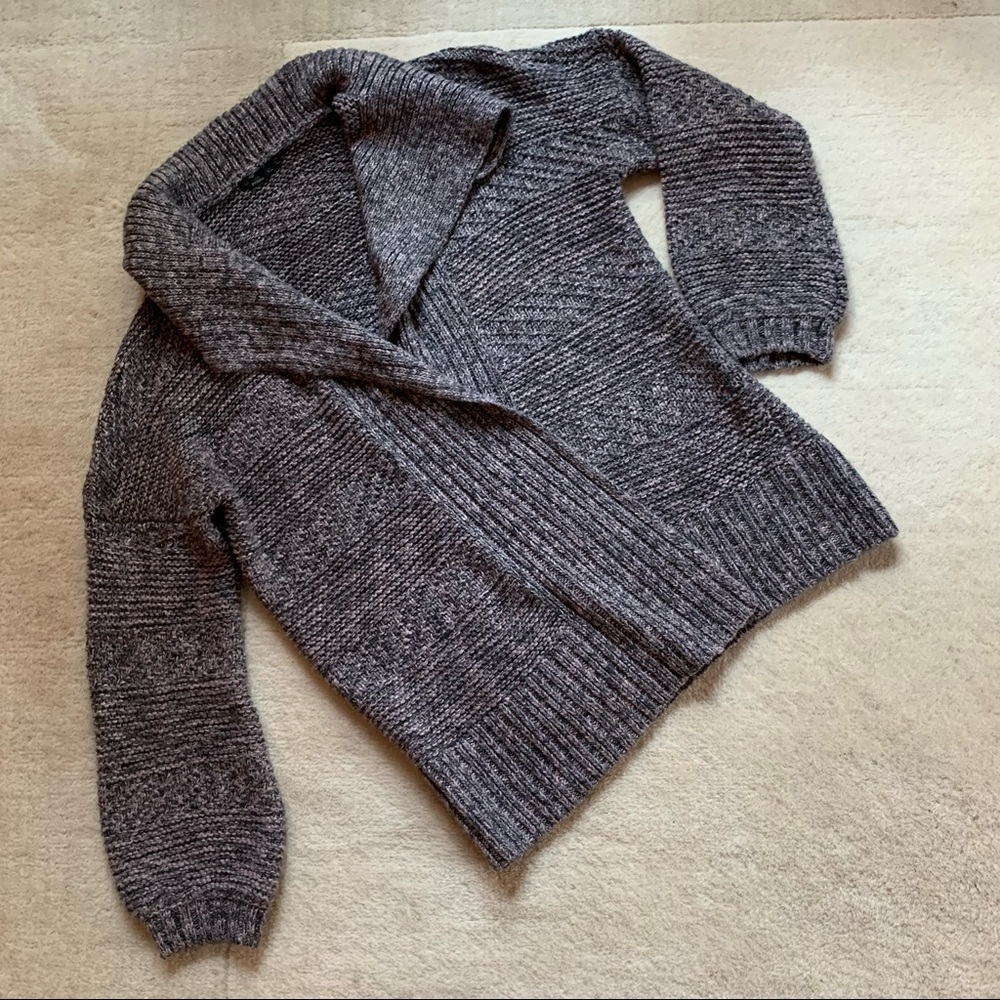 Prana Sukie Chunky Knit Snap Oversized Cardigan Coat Jacket View 2